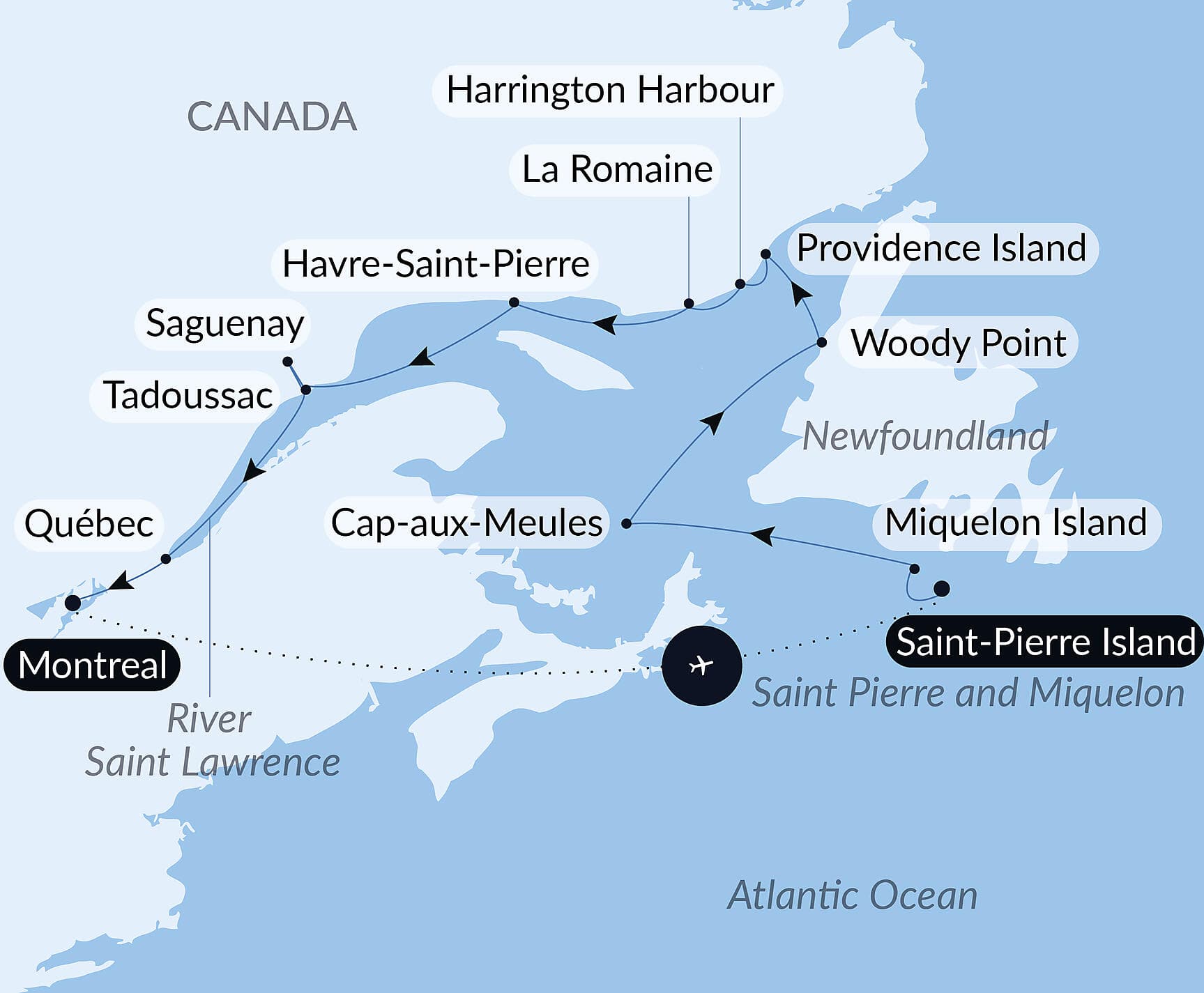 Exploration along Saint Lawrence