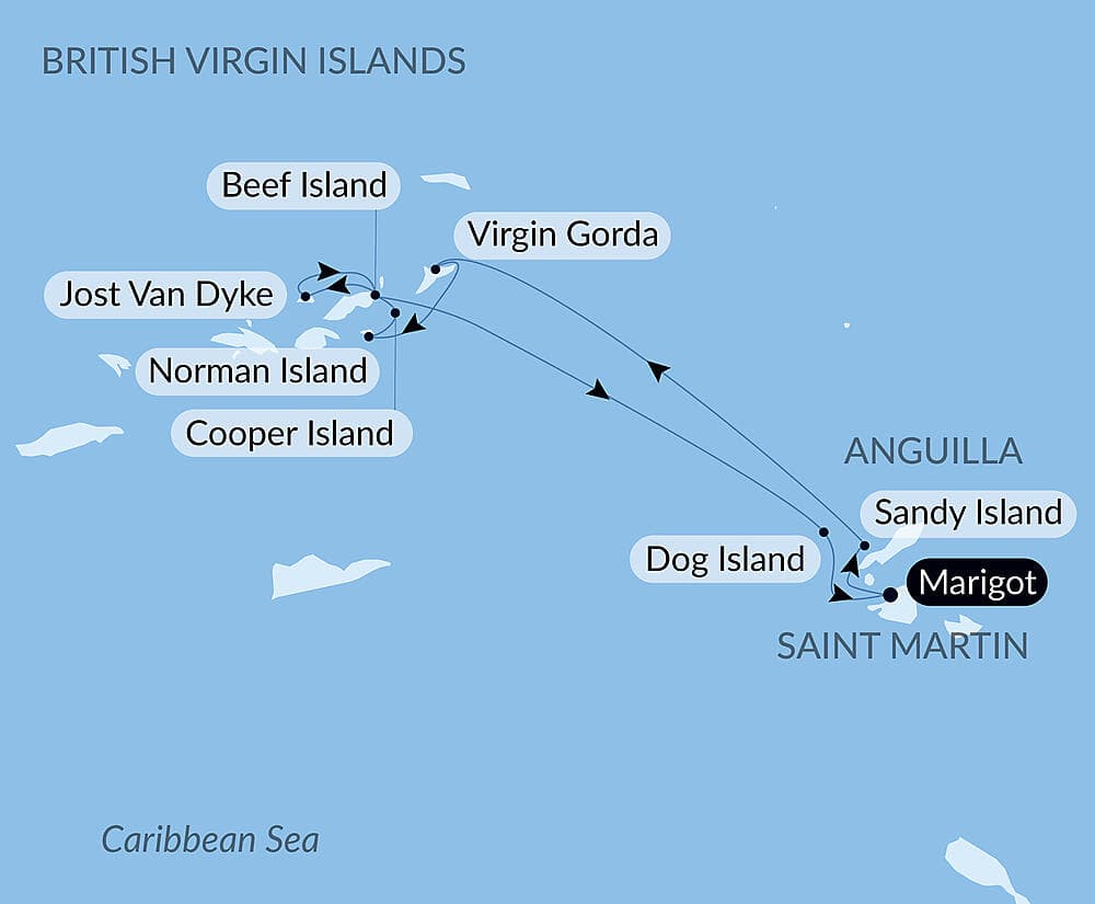 Reverie under sail in the heart of the Lesser Antilles