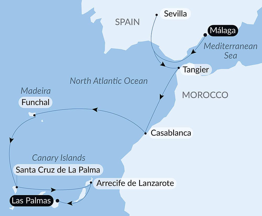 Atlantic Odyssey from the Iberian Peninsula to the Canary Islands