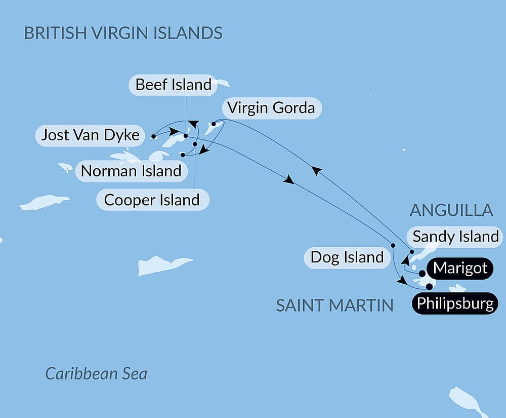 Reverie under sail in the heart of the Lesser Antilles