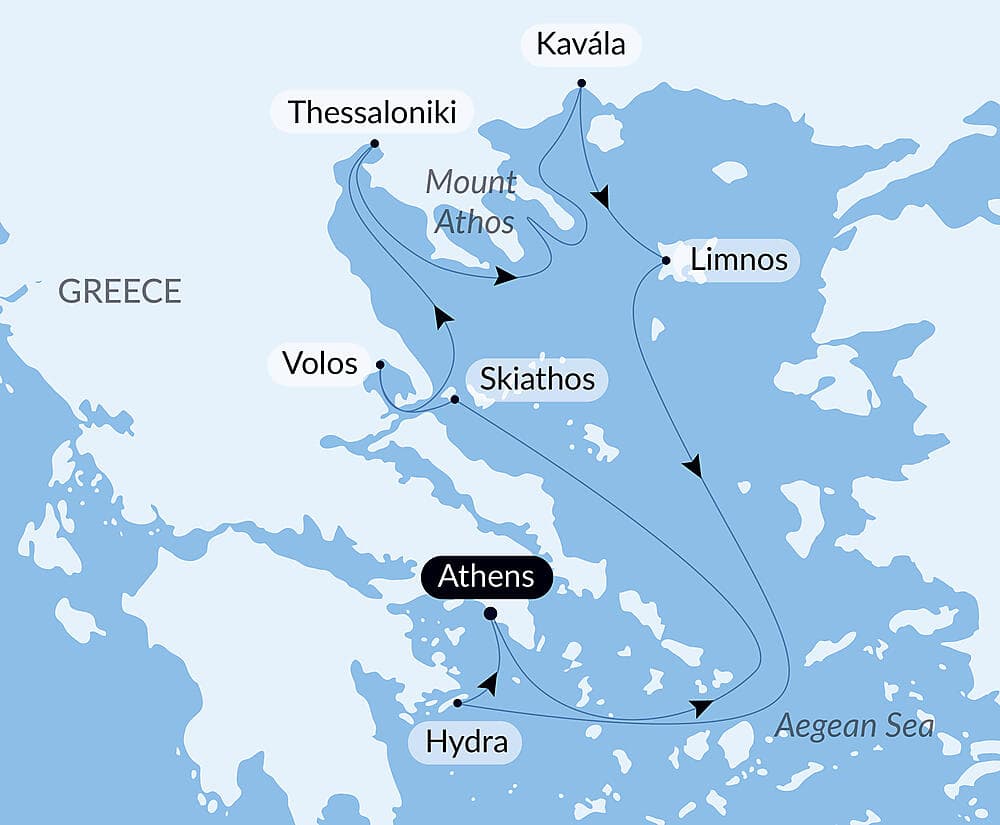 European autumn in the Aegean Sea