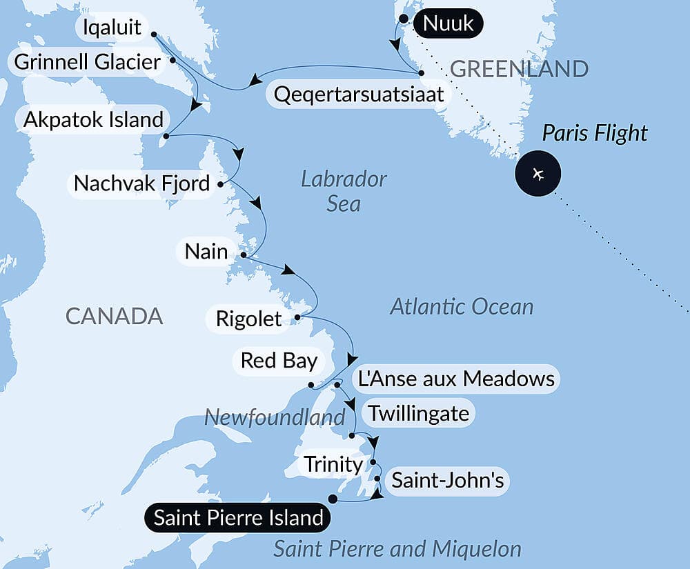 Wilderness from Greenland to the East Coast of Canada