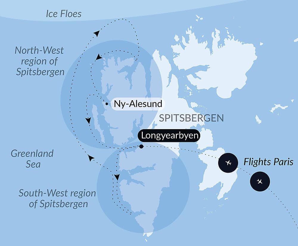 Fjords and glaciers of Spitsbergen null
