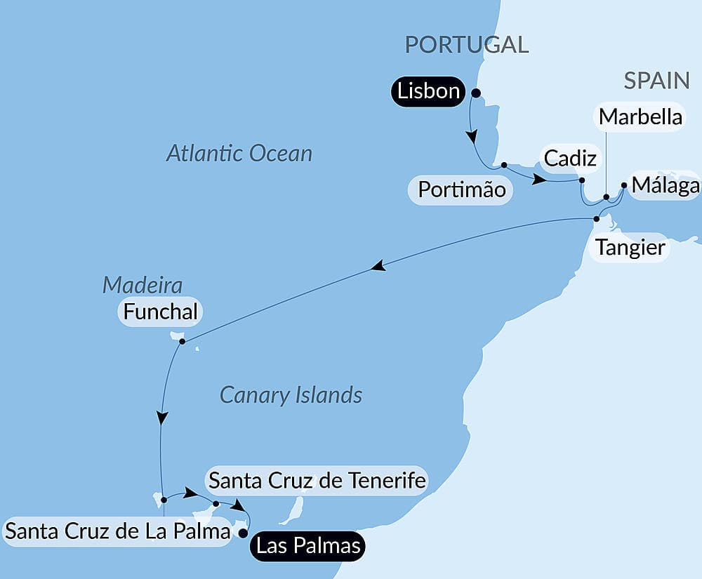 Lisbon to the Canary Islands by Sea: Spain, Morocco, & Atlantic Isles – with Smithsonian Journeys null