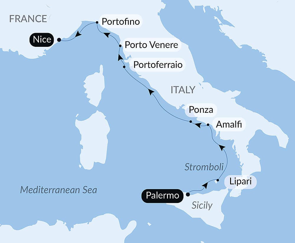 Under Sail Aboard Le Ponant from Sicily to the Riviera