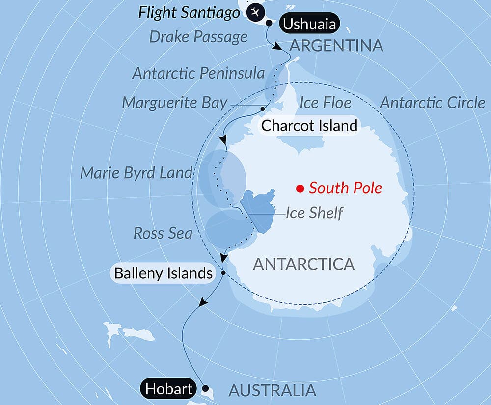 Entre deux continents, terres inexplorées occidentales d'Antarctique null