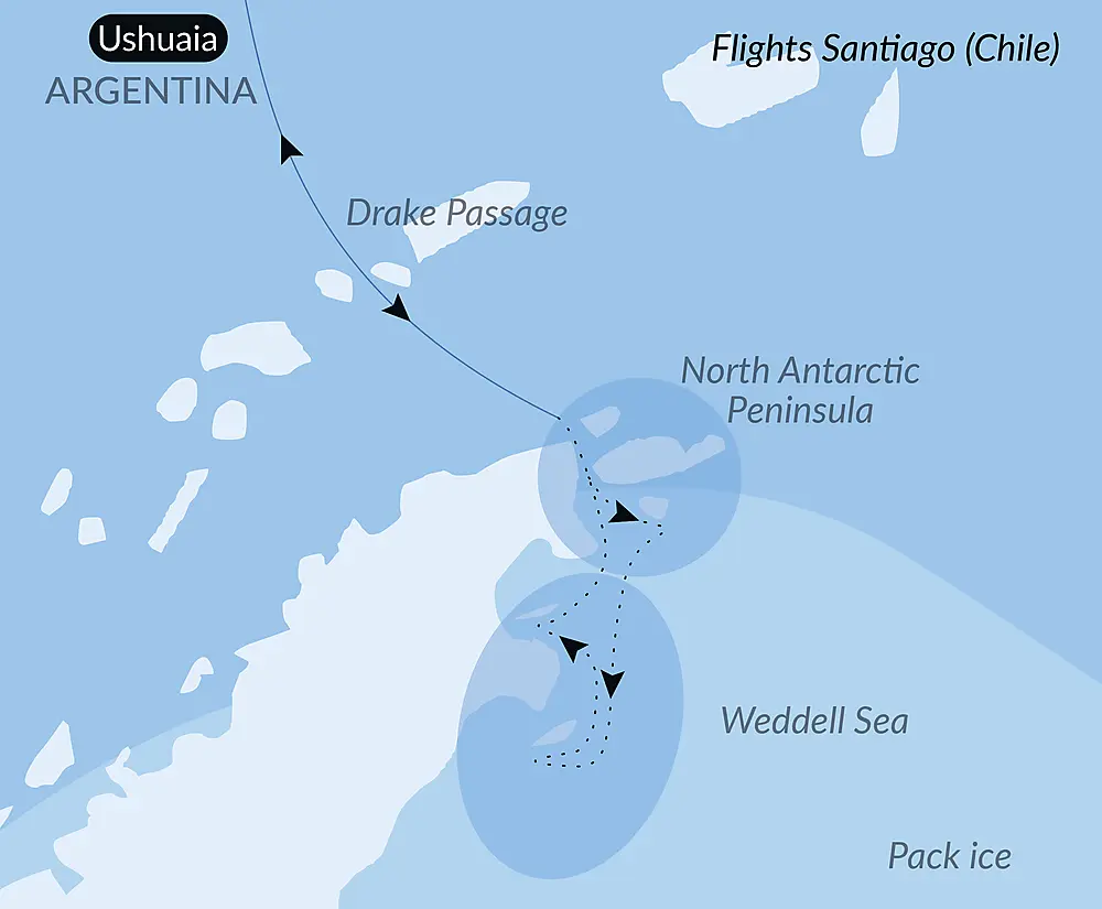 Setting sail for the ice of the mythical Weddell Sea