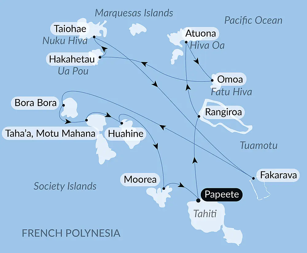 Marquesas, The Tuamotus & Society Islands null