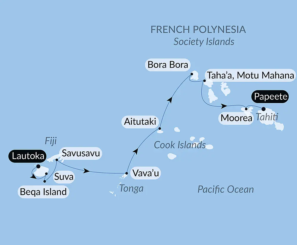 Fiji, Tonga, Cook Islands and Society Islands null
