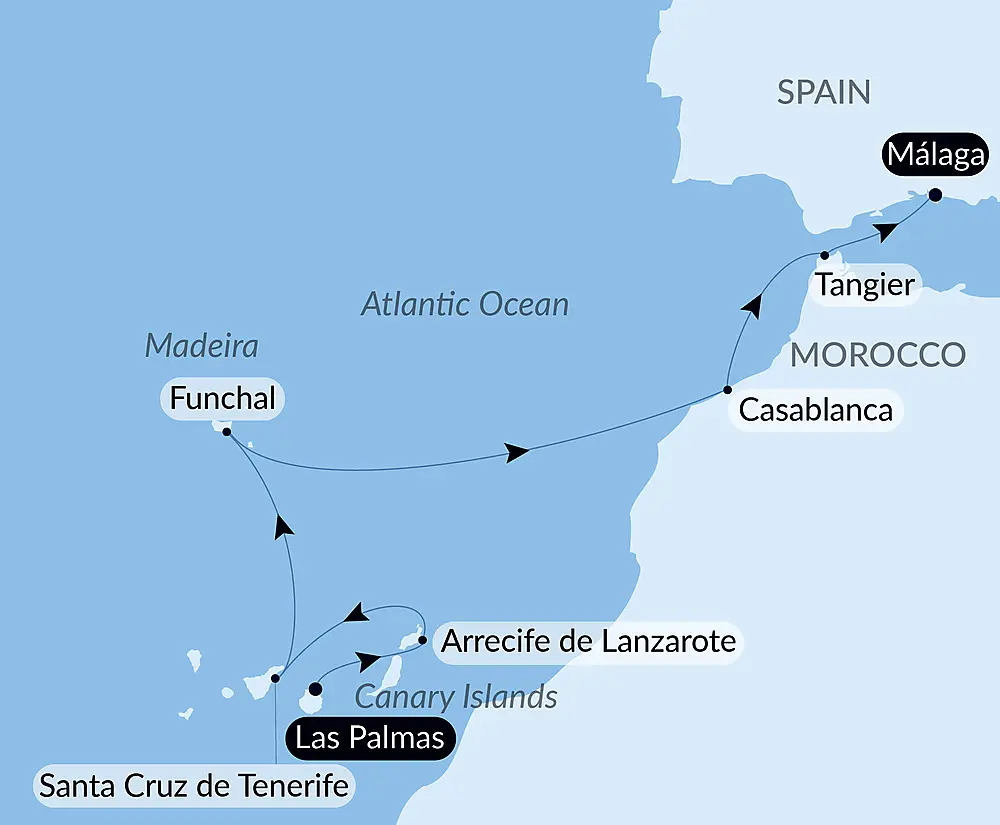 Canary Islands, Morocco and the Iberian Peninsula null