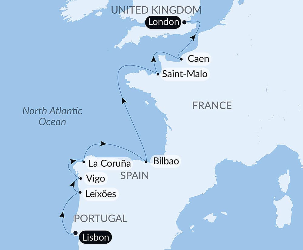 Lisbon to London: Cruising Europe's Western Shores – with Smithsonian Journeys null