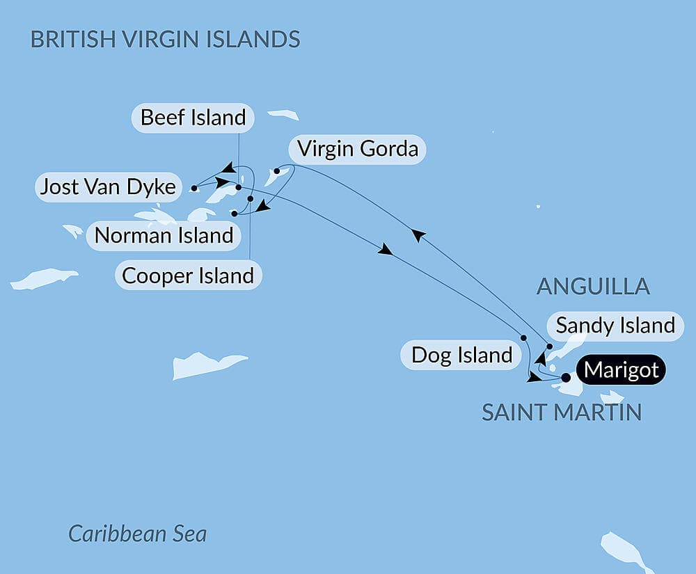 Reverie under sail in the heart of the Lesser Antilles
